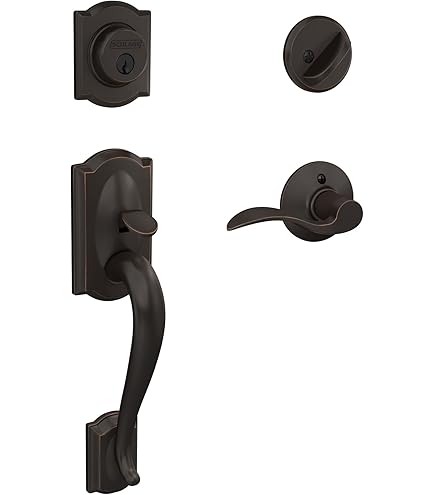 Schlage F60 ADD 622 GEO Addison Front Entry Handleset with